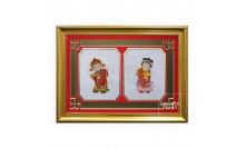 กรอบรูปใส่ผ้าปักสไตล์จีน